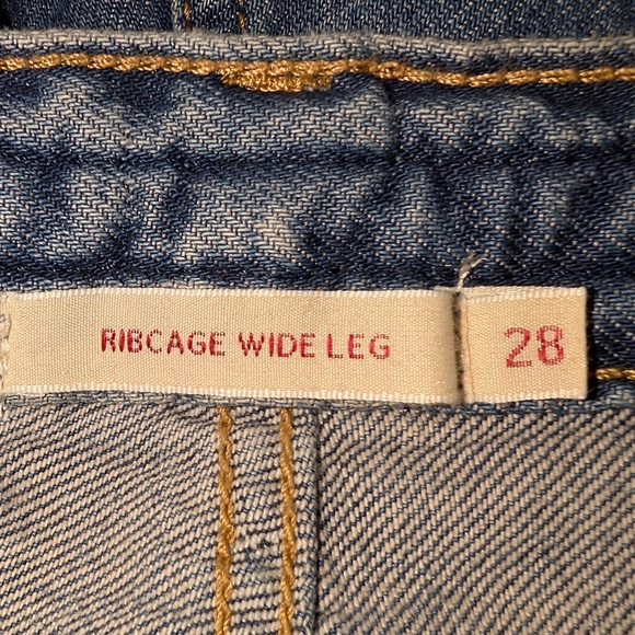 Levi’s Ribcage Wide Leg Jeans Blue High Rise - Picture 5 of 5